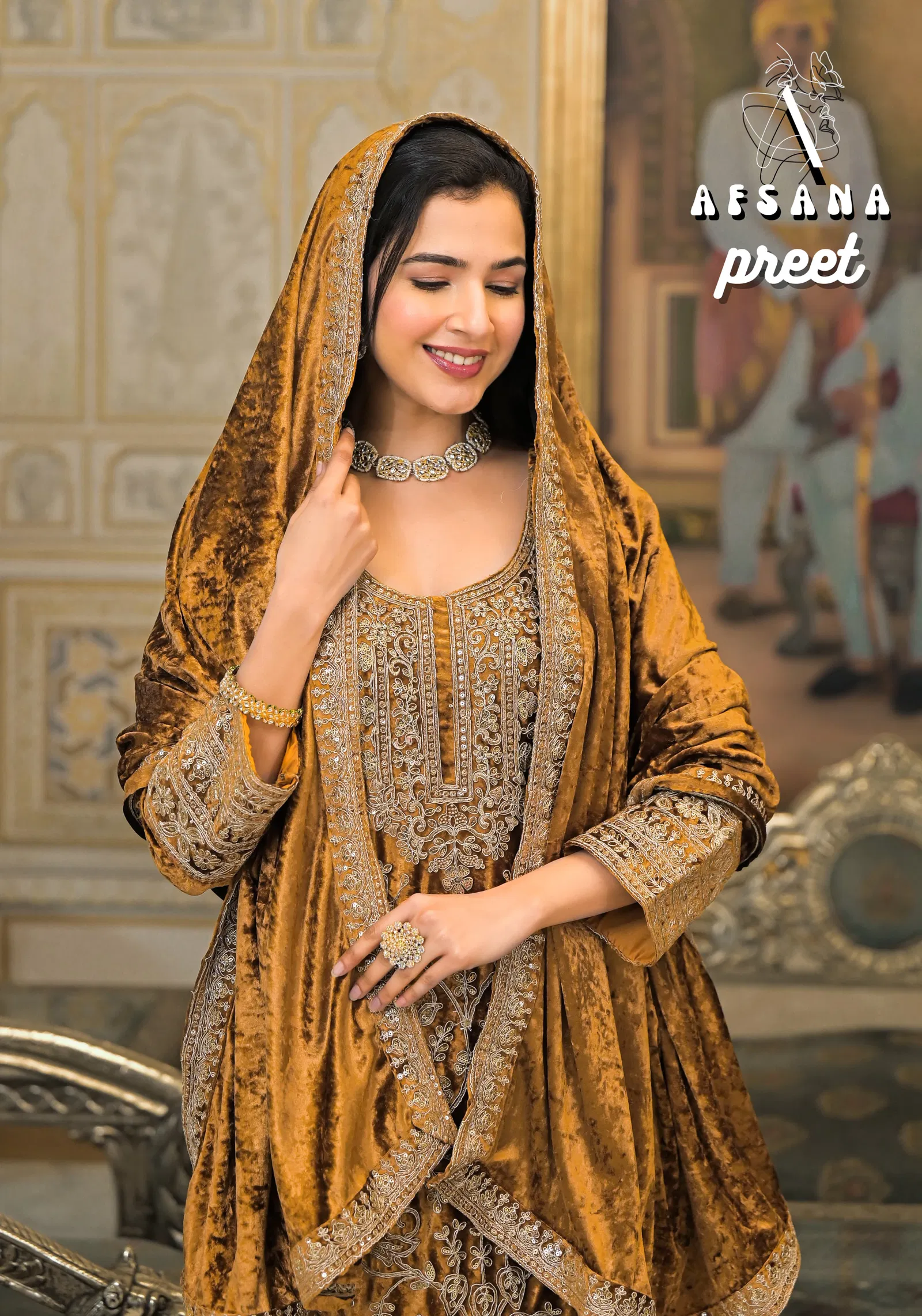 Preet By Afsana Viscose Makhmal Cording Work Readymade Suits Orders In India
